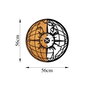 Wallity Reloj de Pared Decorativo de Madera Nogal y Negro 56 cm - 70